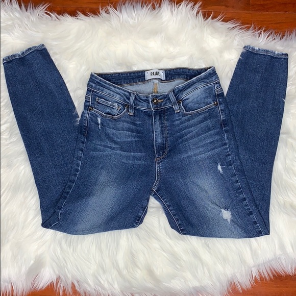 PAIGE Denim - Paige Hoxton Crop Nora Destructed Sz 27
